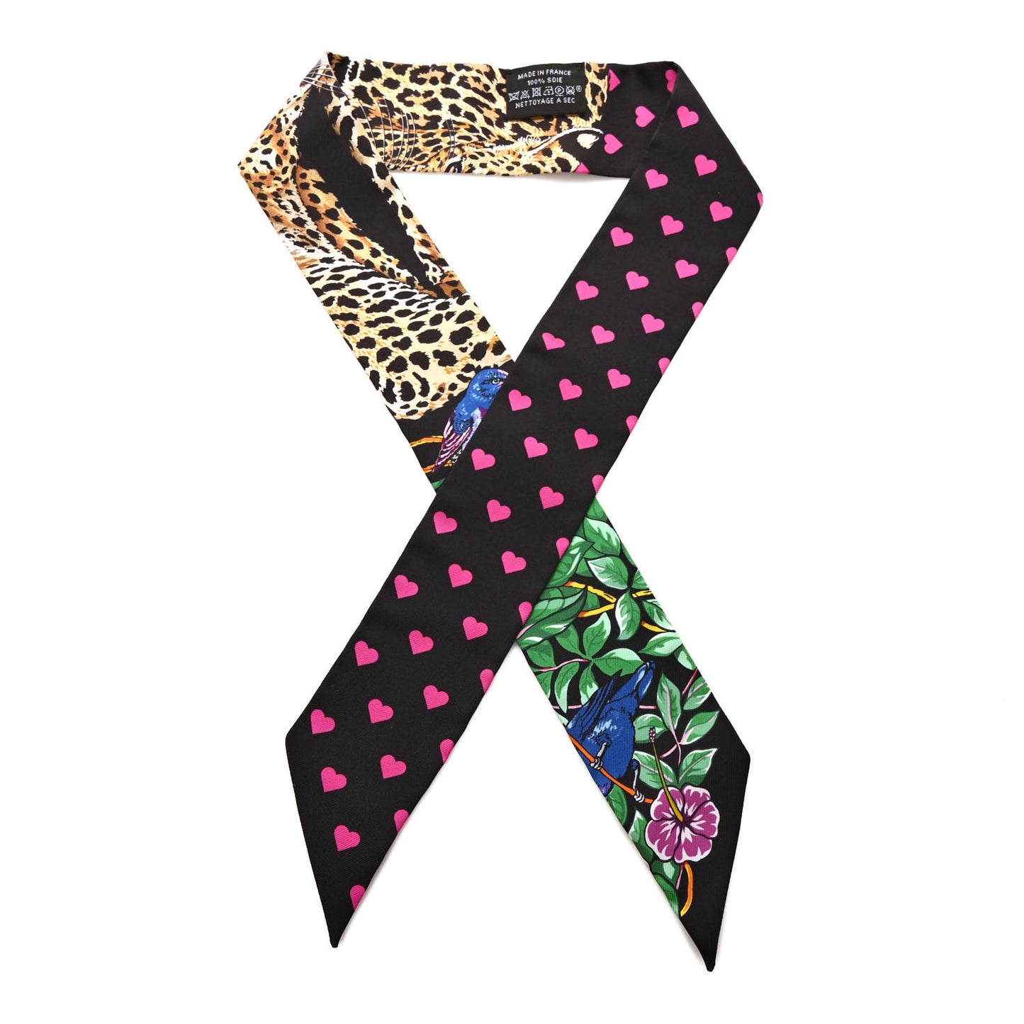 Silk Jungle Love Love Twilly Black Vert Rose Vif