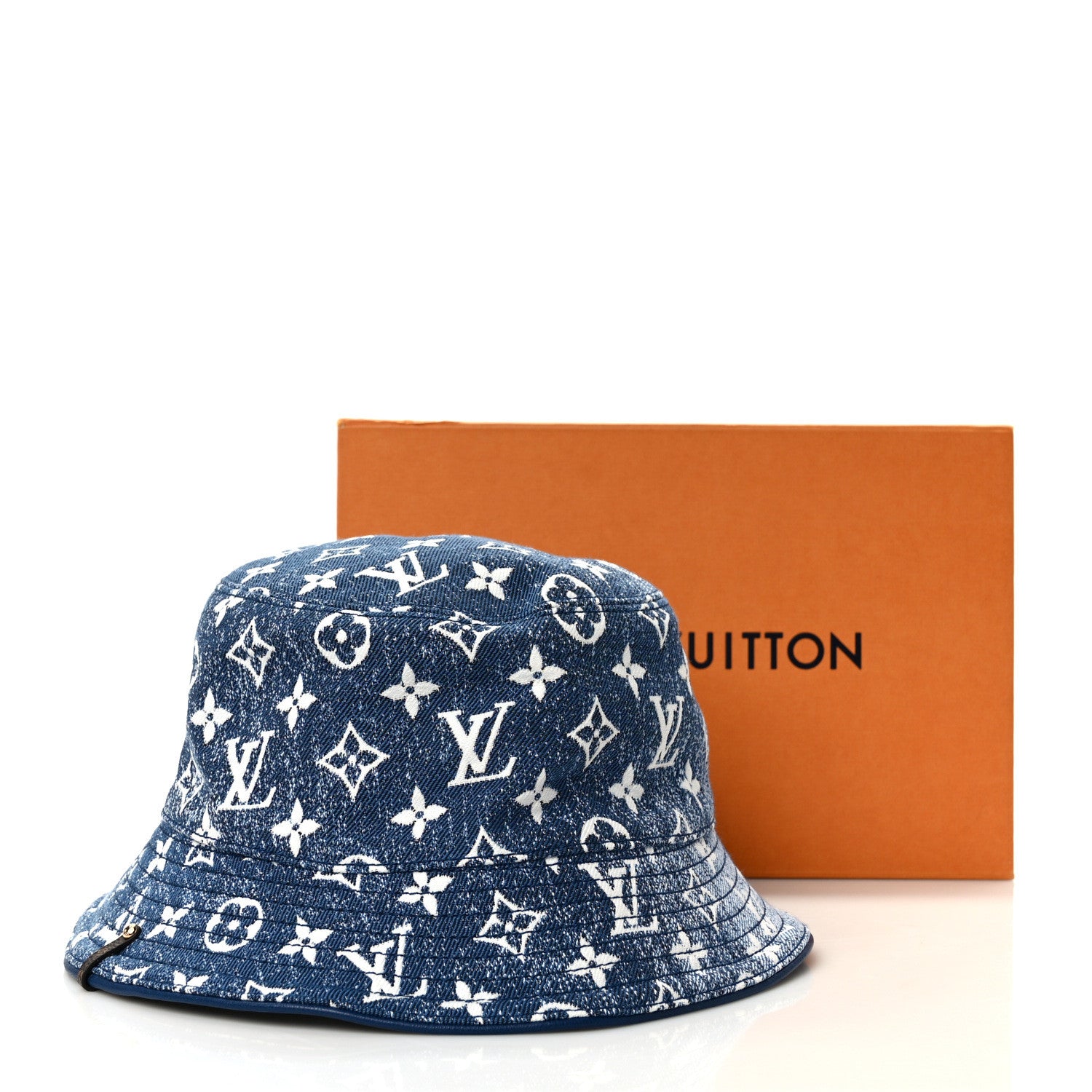 Louis Vuitton Monogram Denim Jacquard Bob Bucket Hat Blue 9 of 9