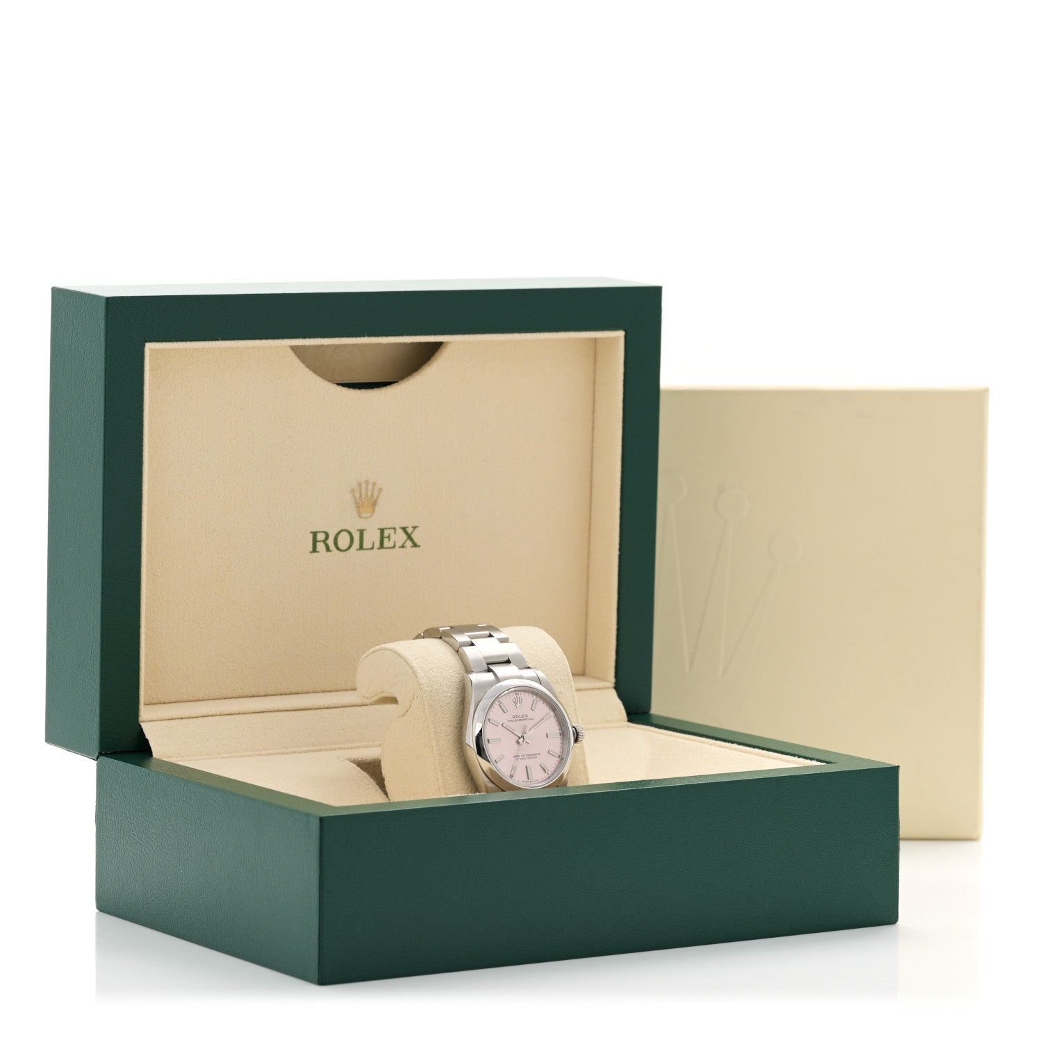 Rolex Stainless Steel 34mm Oyster Perpetual Watch Pink 124200 5 of 5