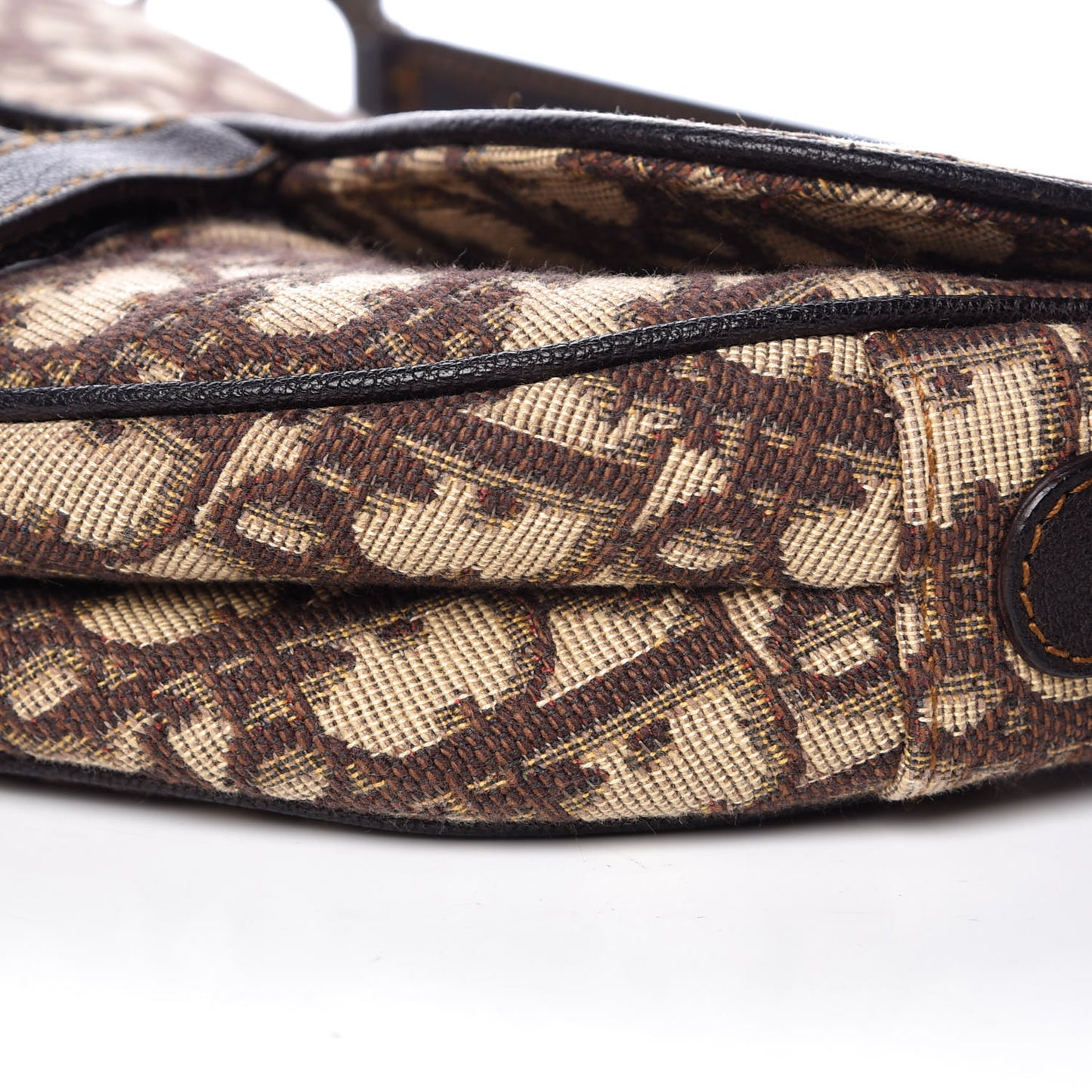 Monogram Saddle Bag Dark Brown