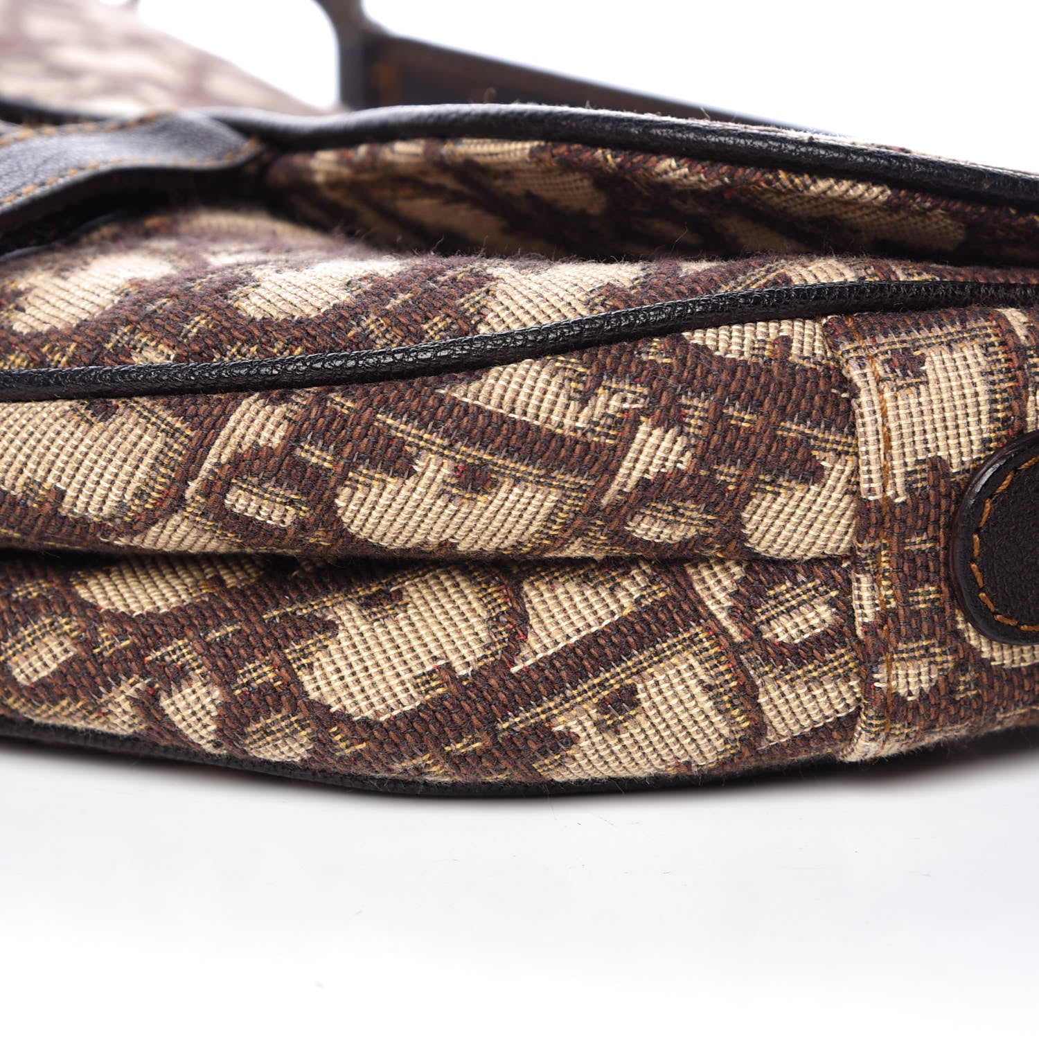 Christian Dior Monogram Saddle Bag Dark Brown 9 of 12