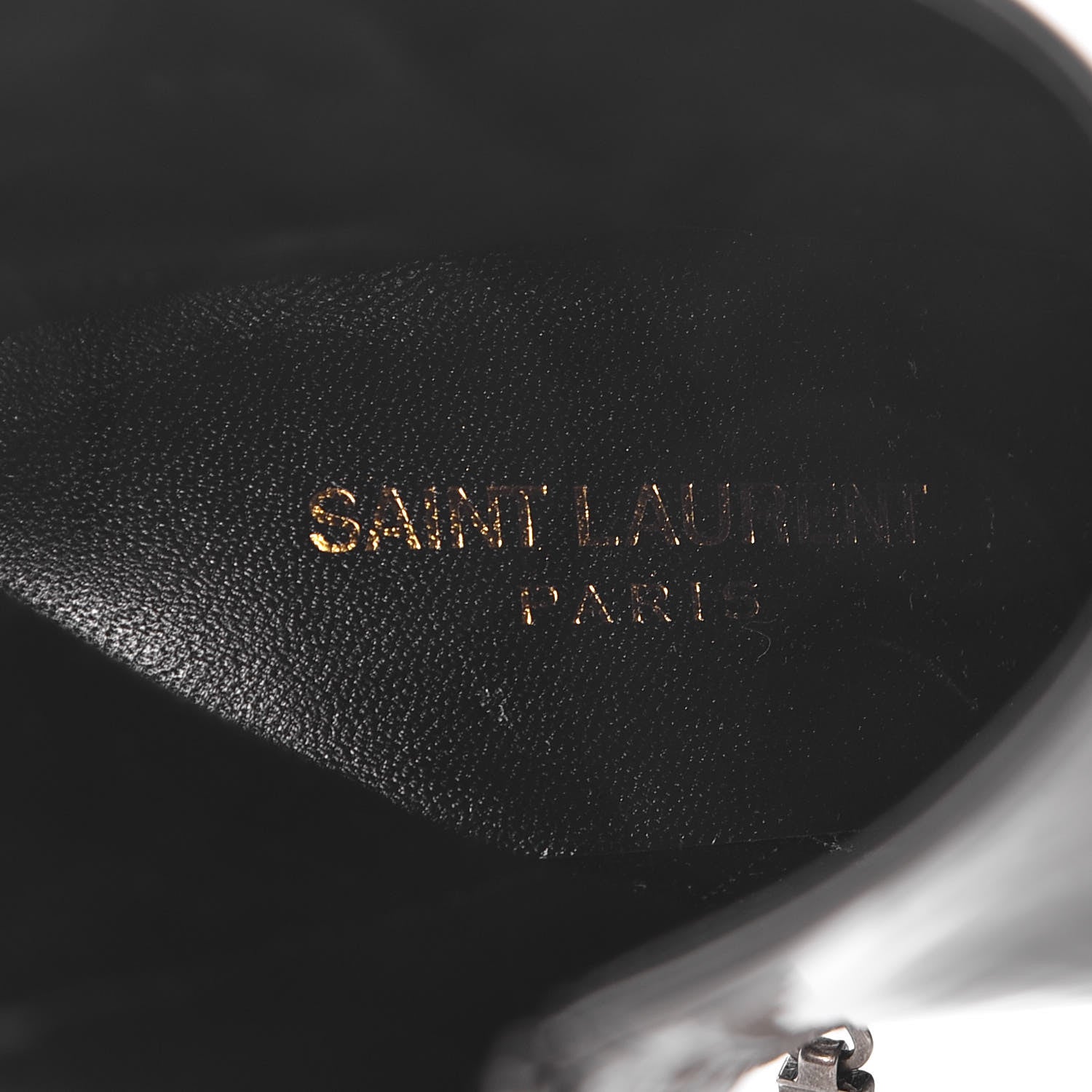 Saint Laurent Patent Ankle Boots 37 Black 9 of 9