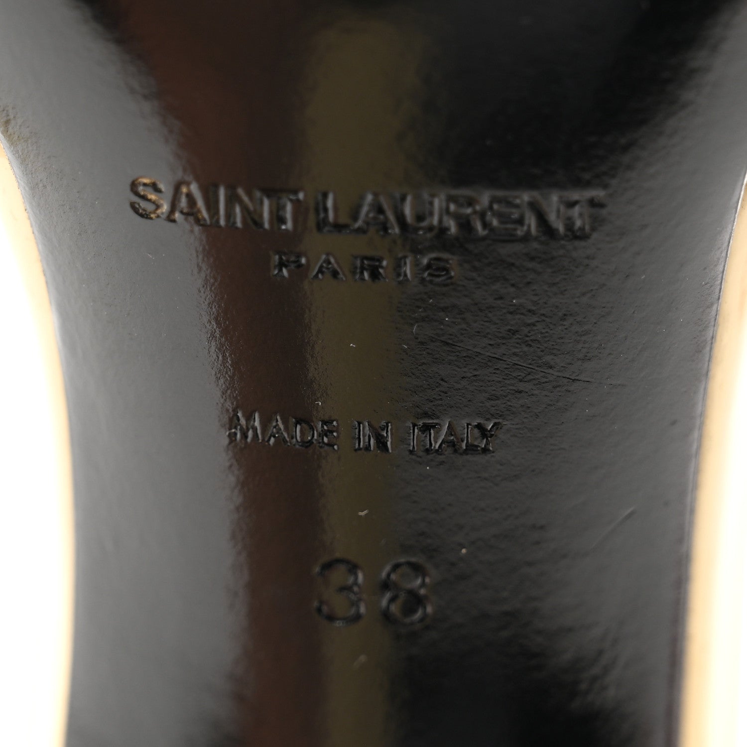 Saint Laurent Patent Amy Sandals 38 Pearl 6 of 15