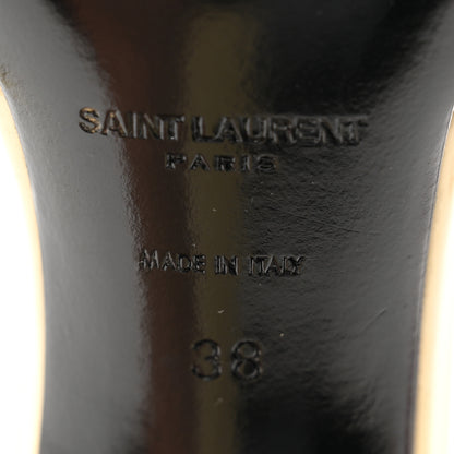 Saint Laurent Patent Amy Sandals 38 Pearl 6 of 15