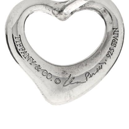 Tiffany Sterling Silver 11mm Elsa Peretti Open Heart Earrings 3 of 3