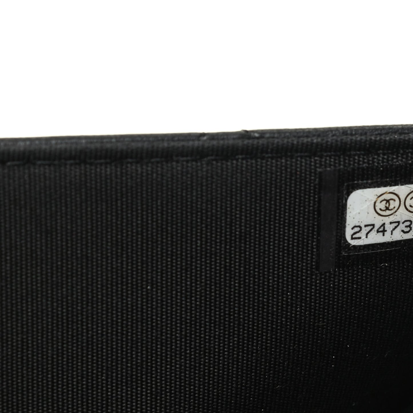 Lambskin Camellia Wallet on Chain WOC Black