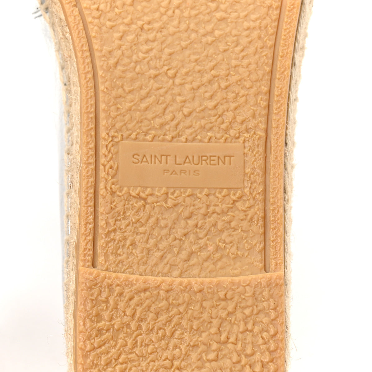 Saint Laurent Metallic Lambskin Monogram Espadrilles 37 Platino 7 of 10