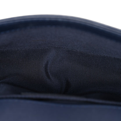 Chanel Calfskin Chevron Quilted Braided Small Boy Flap White Navy 5 of 12