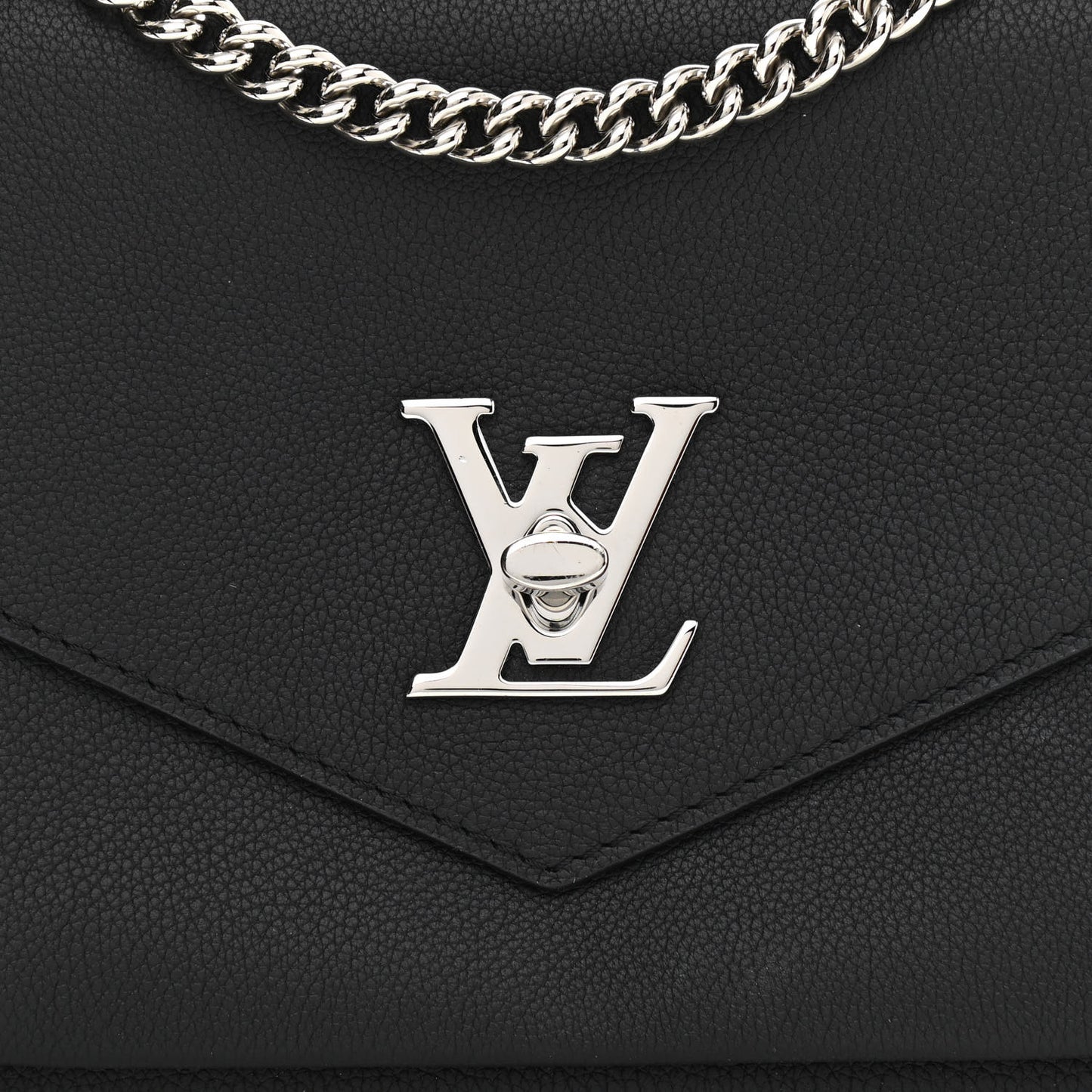 Soft Calfskin Mylockme Chain Bag BB Black