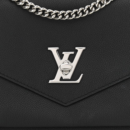 Louis Vuitton Soft Calfskin Mylockme Chain Bag BB Black 7 of 11