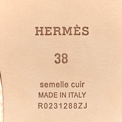 Hermes Woolskin Oran Sandals 38 Naturel 6 of 7