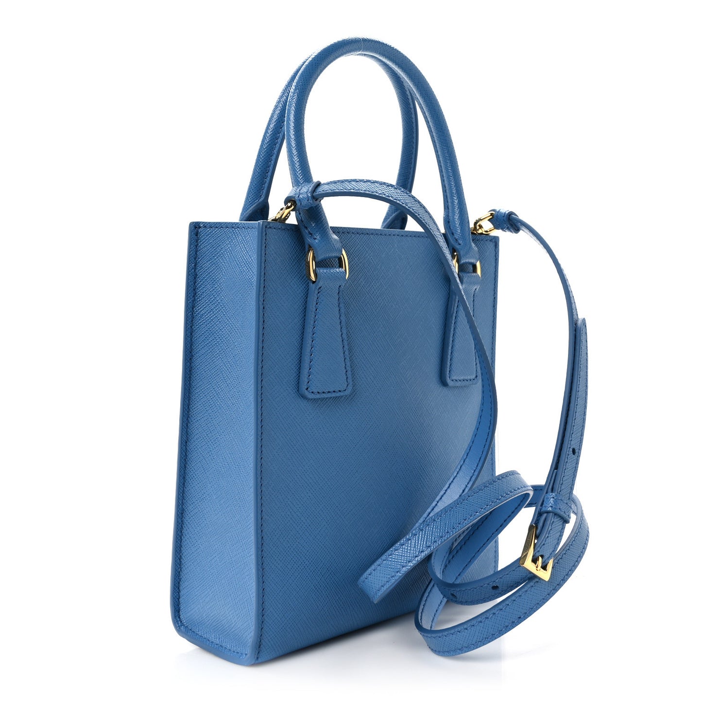 Saffiano Lux Metal Triangle Handbag Onda