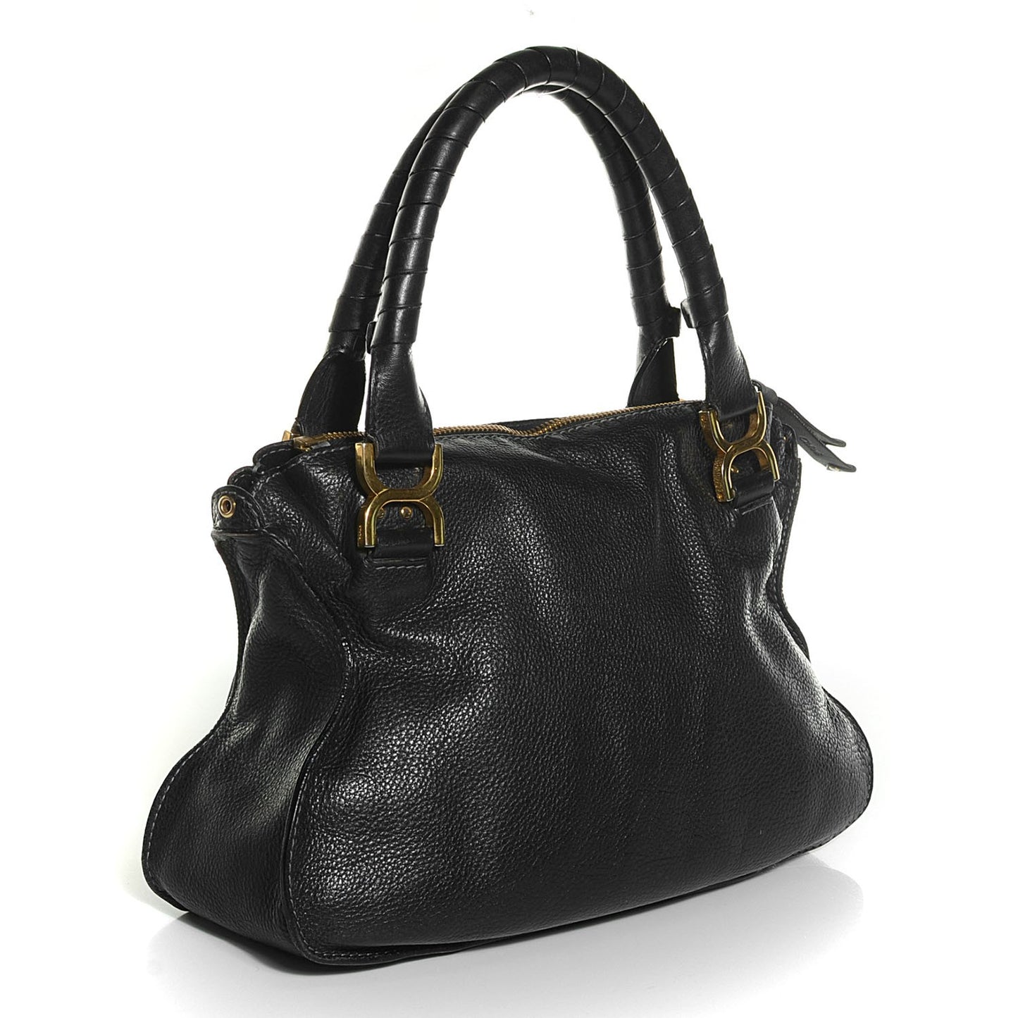 Calfskin Medium Marcie Satchel Black