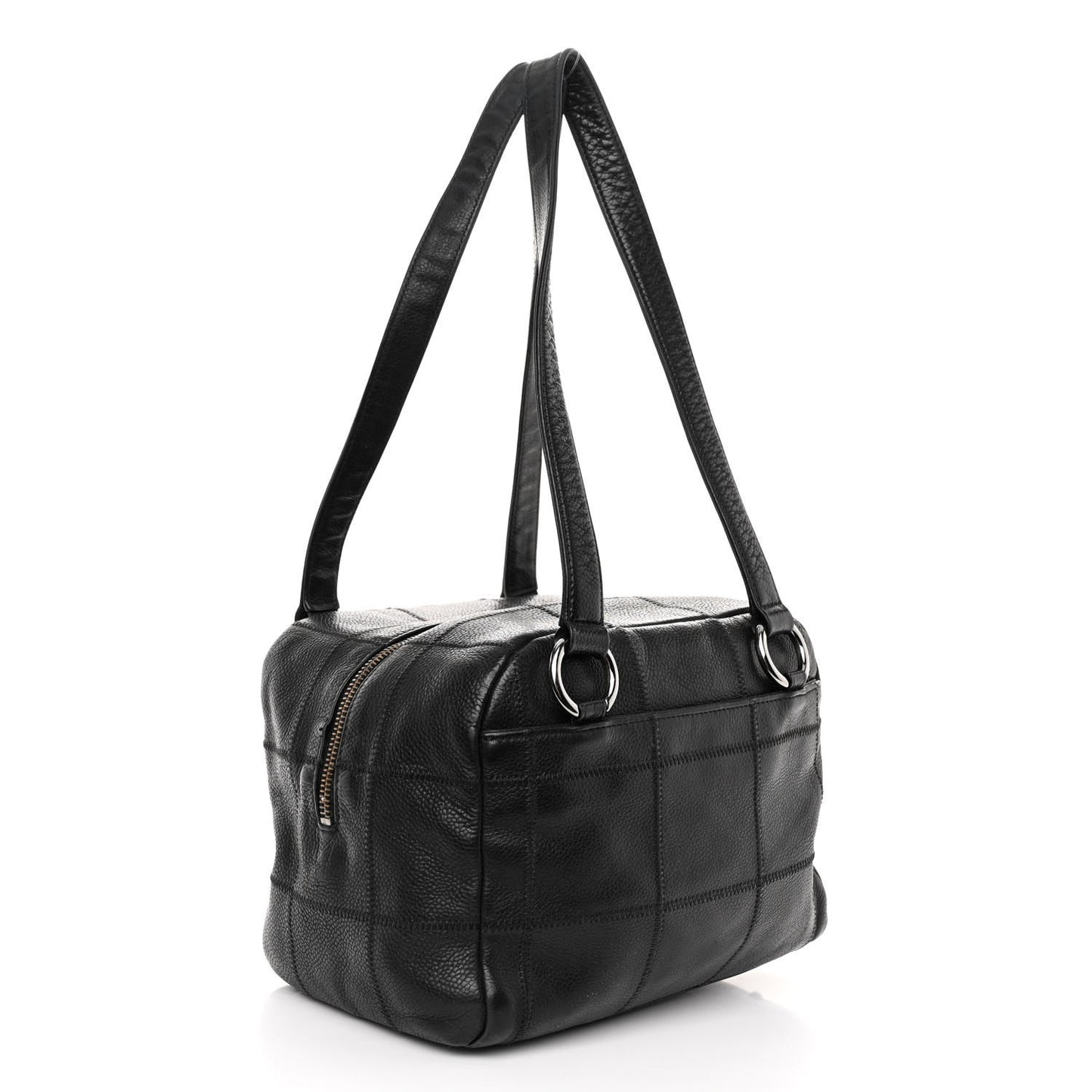Caviar Square Stitched Bowler Black