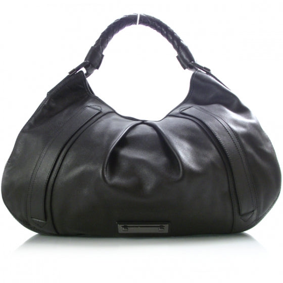 Leather Malika Large Hobo Black