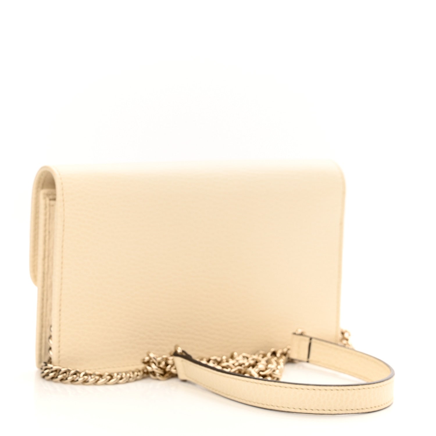 Gucci Dollar Calfskin Interlocking G Chain Wallet Ivoire 3 of 10