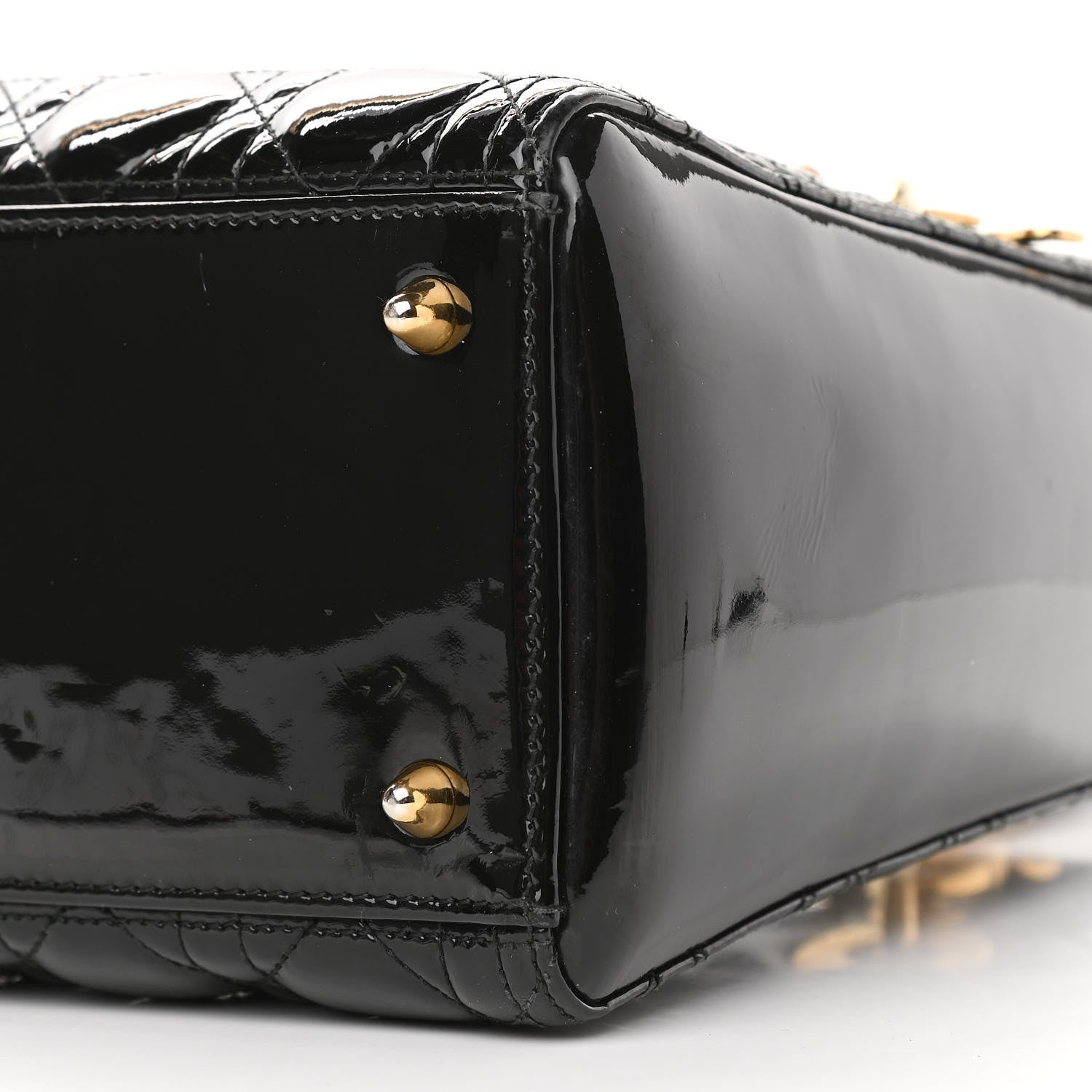 Christian Dior Patent Cannage Medium Lady Dior Black 9 of 10