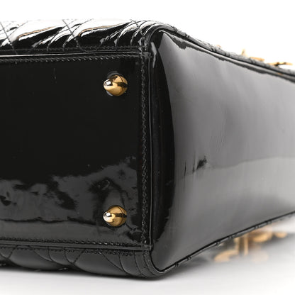 Christian Dior Patent Cannage Medium Lady Dior Black 9 of 10
