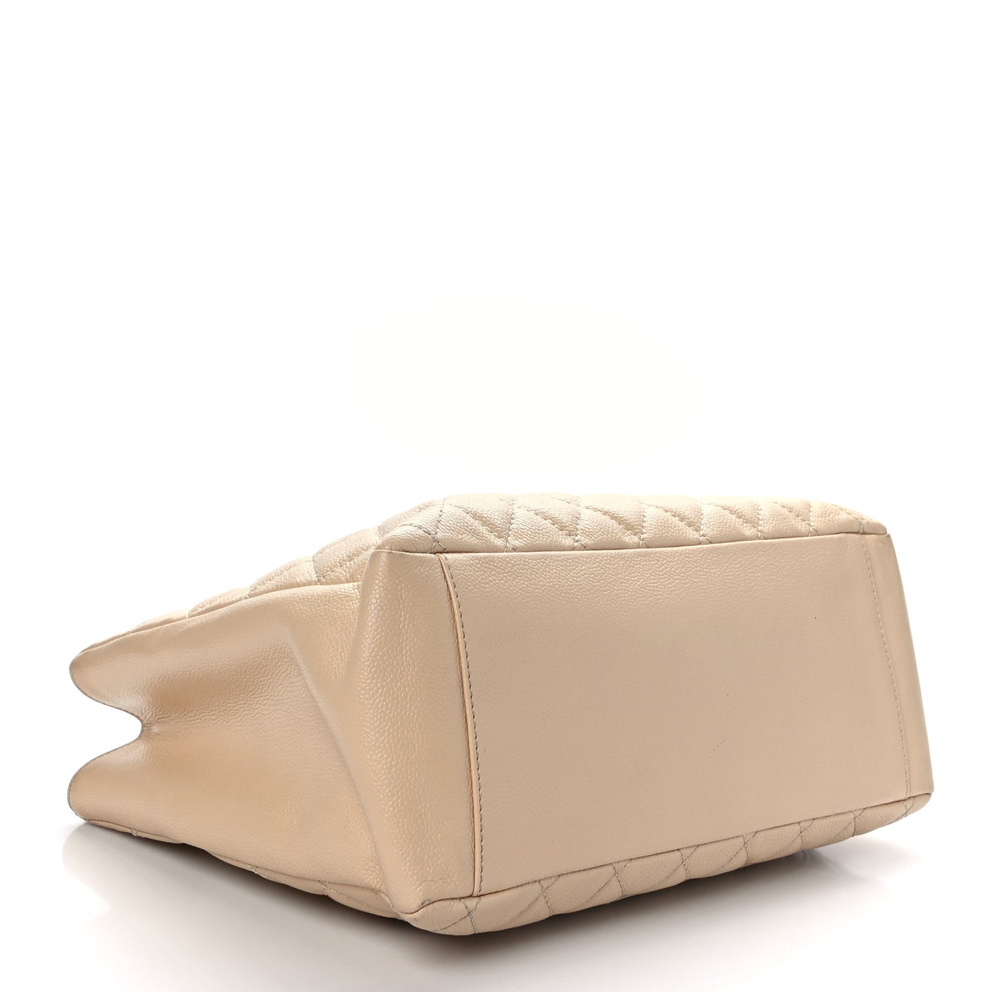 Caviar Quilted Grand Shopping Tote GST Beige Clair