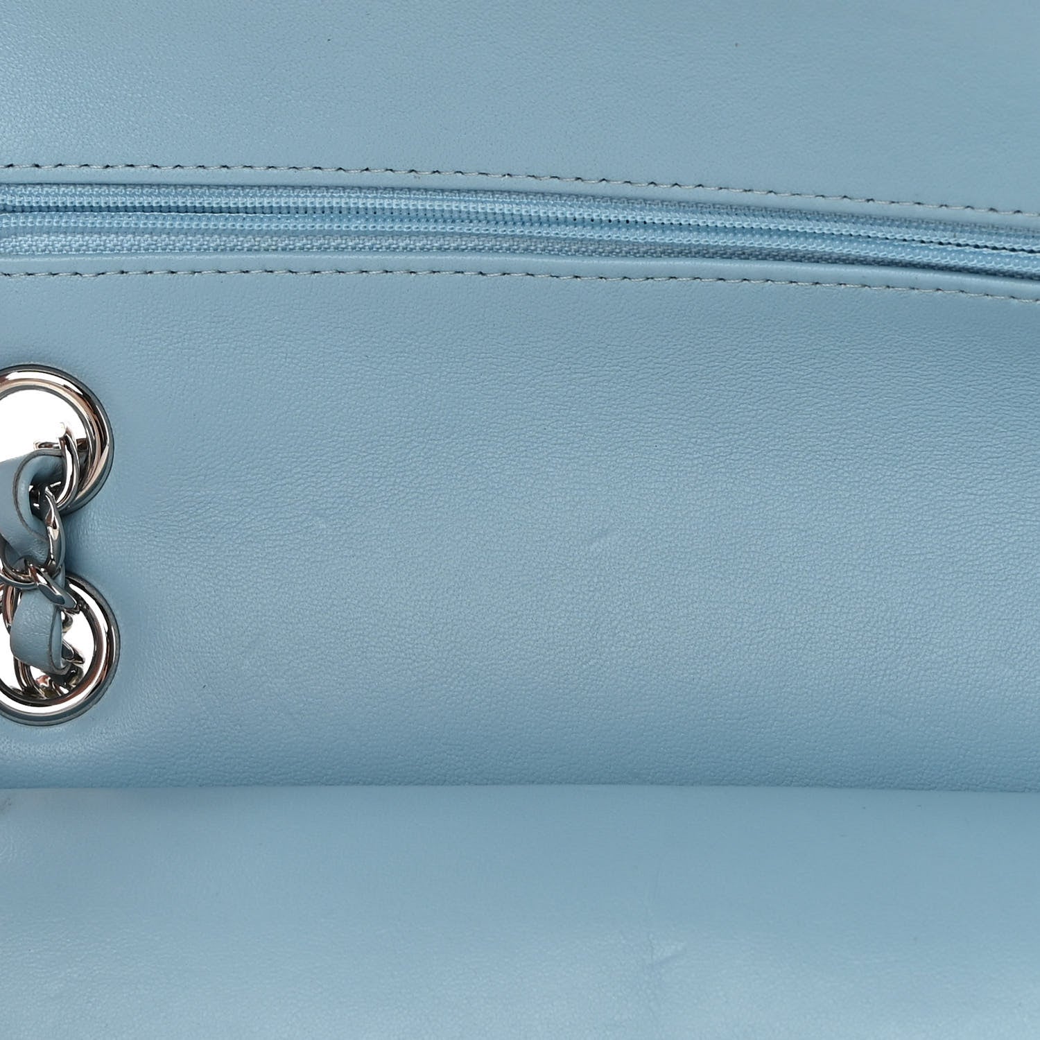 Chanel Tweed Quilted Medium Double Flap Blue White 13 of 15