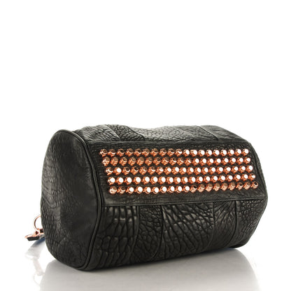 Alexander Wang Pebbled Lambskin Rocco Black Rose Gold Hardware 4 of 6
