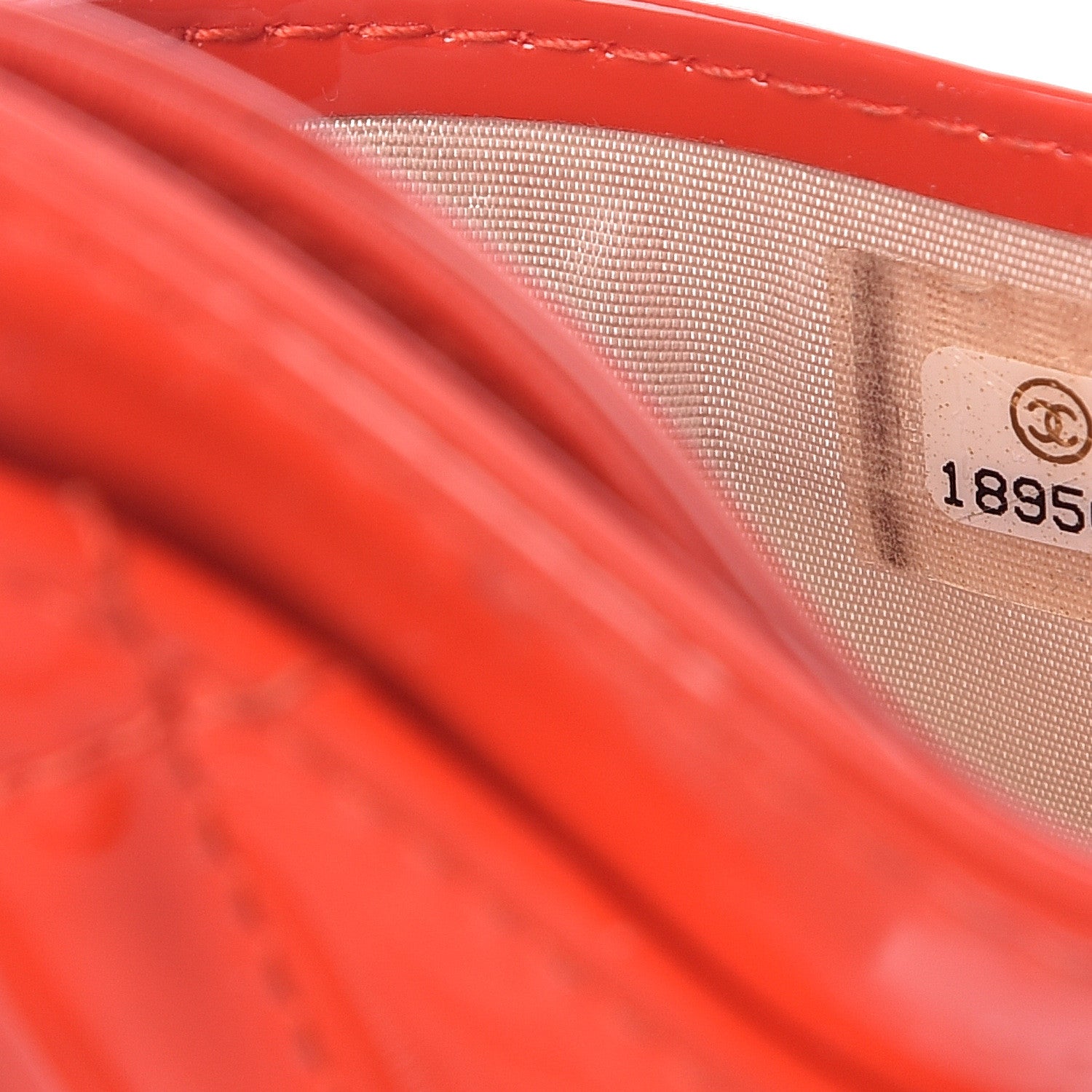 Chanel Patent Quilted Card Holder Red 8 of 9