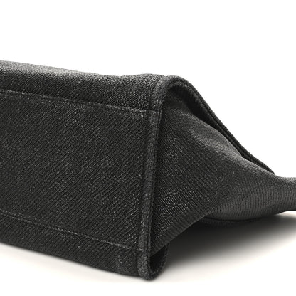 Chanel Woven Straw Raffia Large Deauville Tote Black White 10 of 11