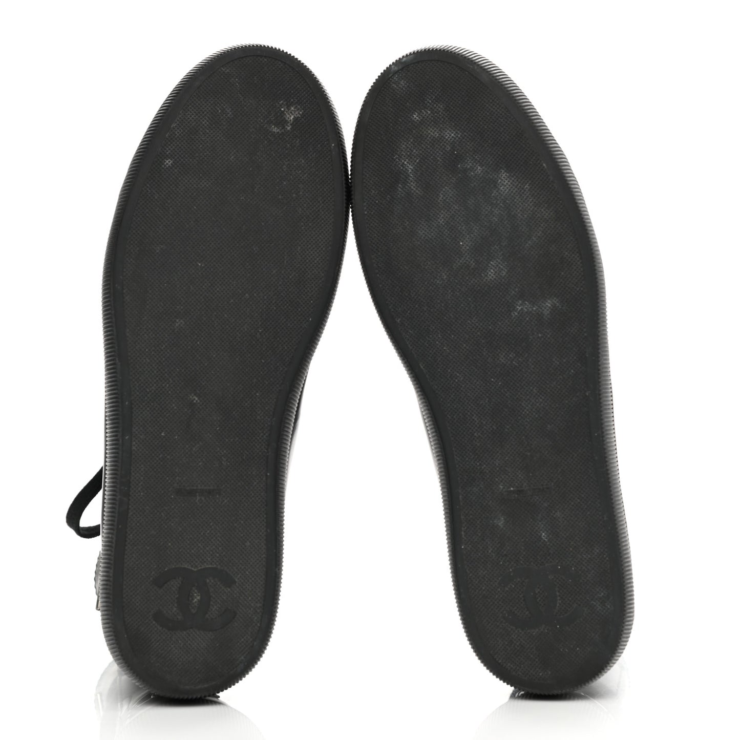 Lambskin High Top Sneakers 38.5 Black