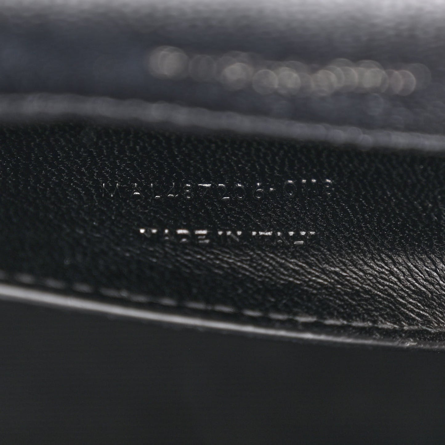Grain De Poudre Textured Mixed Matelasse Triquilt Medium Monogram Monochrome Satchel Black
