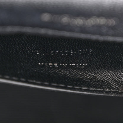 Saint Laurent Grain De Poudre Textured Mixed Matelasse Triquilt Medium Monogram Monochrome Satchel Black 7 of 10