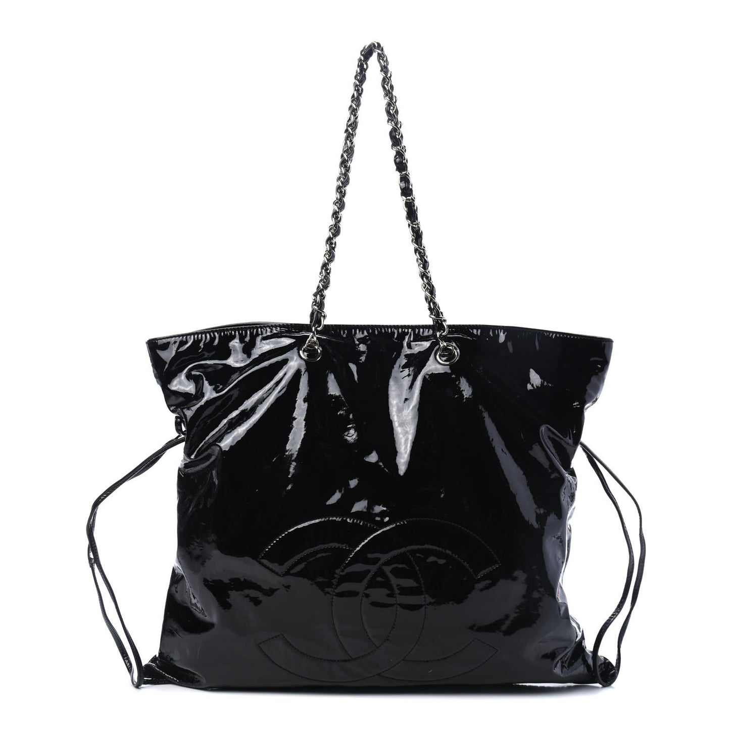 Patent Bonbons Shopper Tote Black