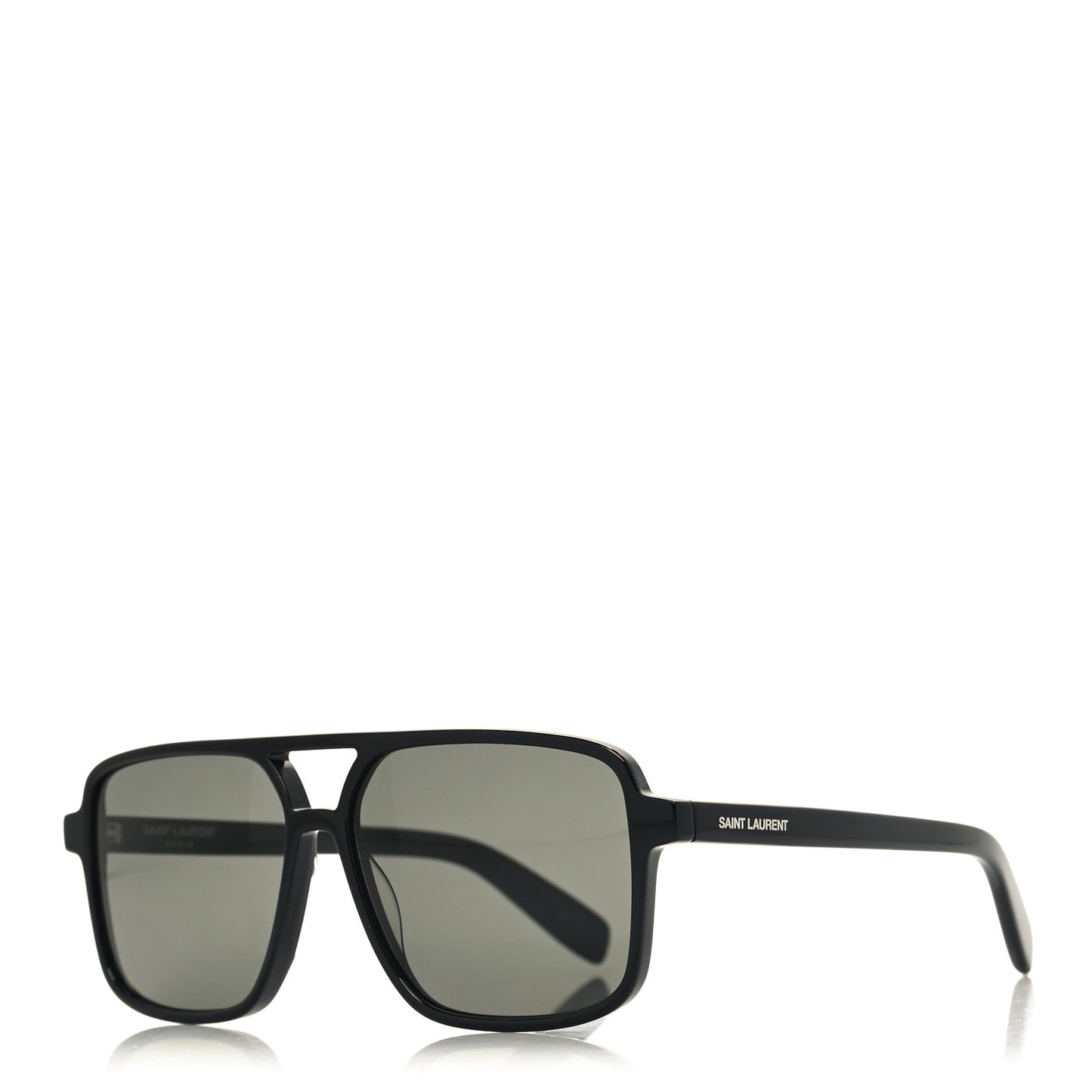 Acetate Brow Bar Aviator Sunglasses SL176 Black