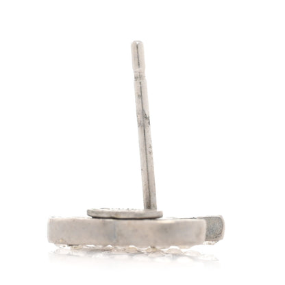 Chanel Crystal Mini Timeless CC Earrings Silver 6 of 6