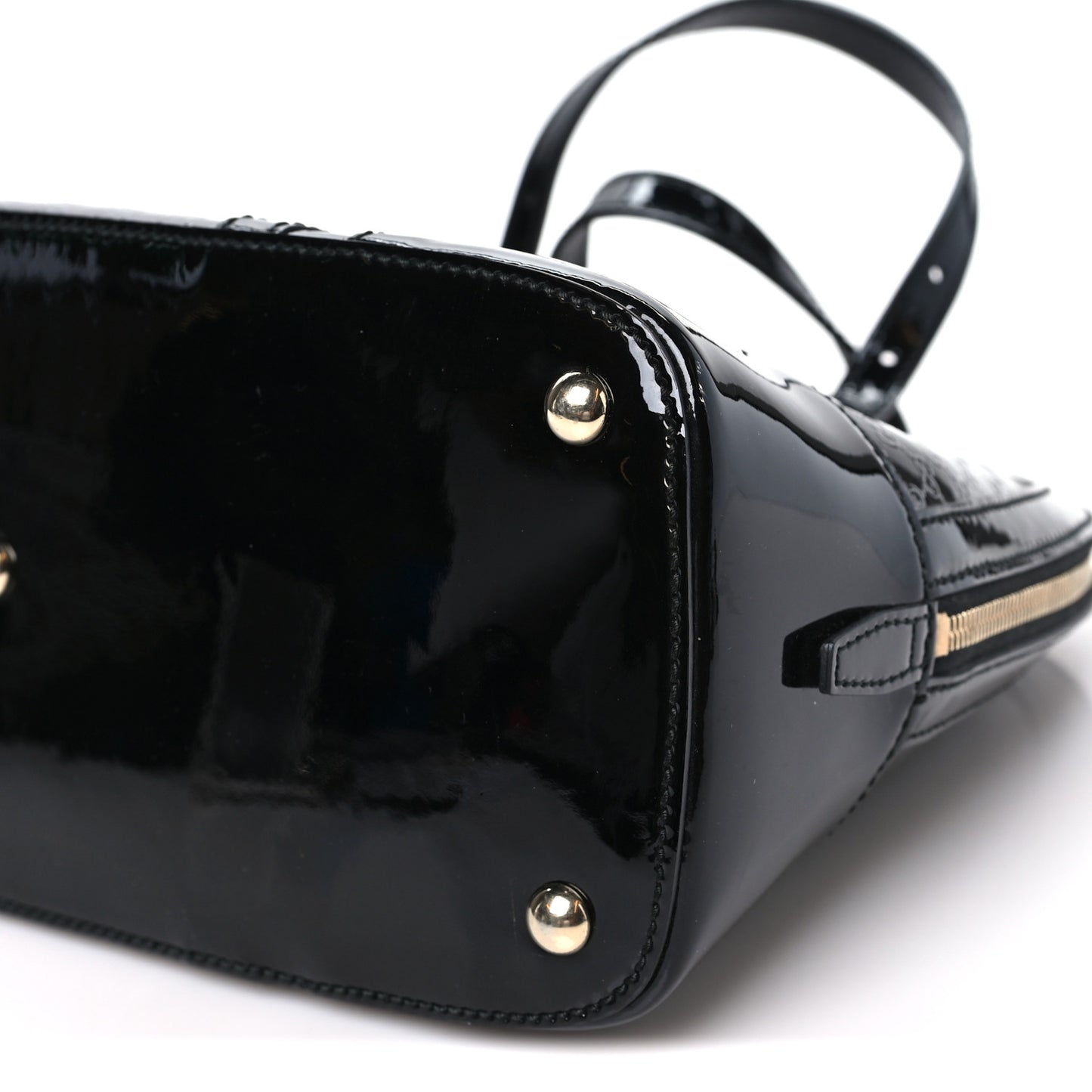 Patent Microguccissima Small Nice Top Handle Dome Bag Black