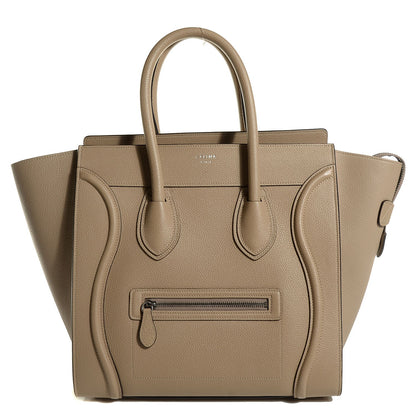 Celine Drummed Calfskin Mini Luggage Dune 1 of 9