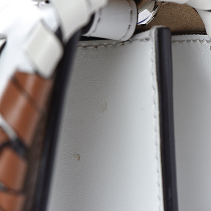 Fendi Vitello Liberty Whipstitch Bow Kan I Shoulder Bag White Ice Multicolor 12 of 14