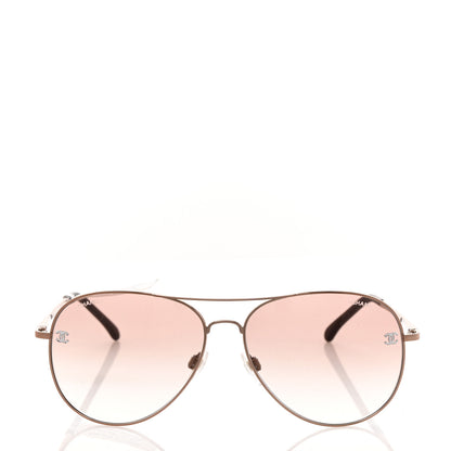 Chanel Metal Aviator CC Sunglasses 4189-T-Q Rose 2 of 8