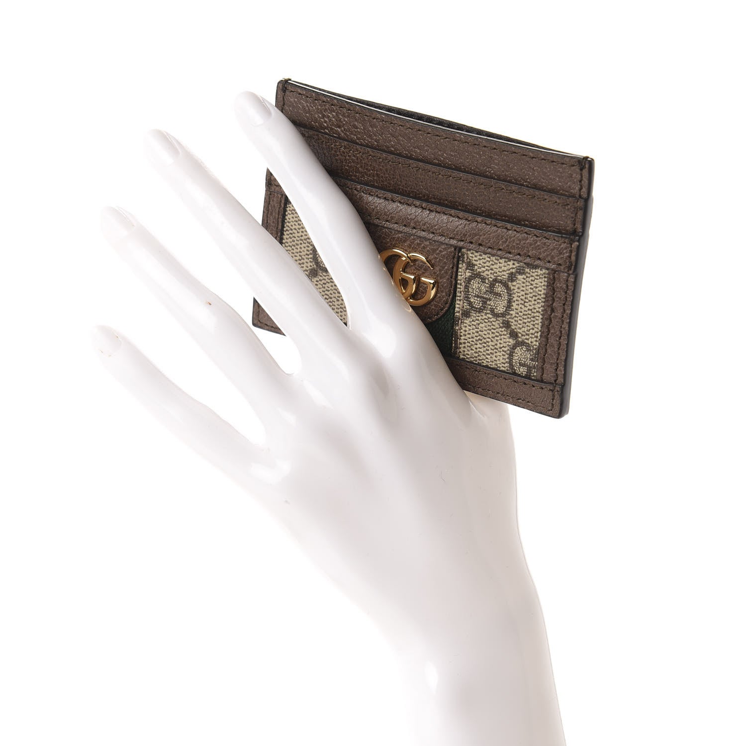 Gucci GG Supreme Monogram Ophidia Card Holder Brown 2 of 6