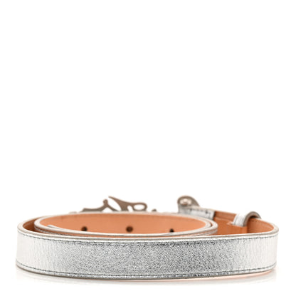 Louis Vuitton Metallic Calfskin Signature LV Initiales Belt 80 32 SIlver 2 of 8