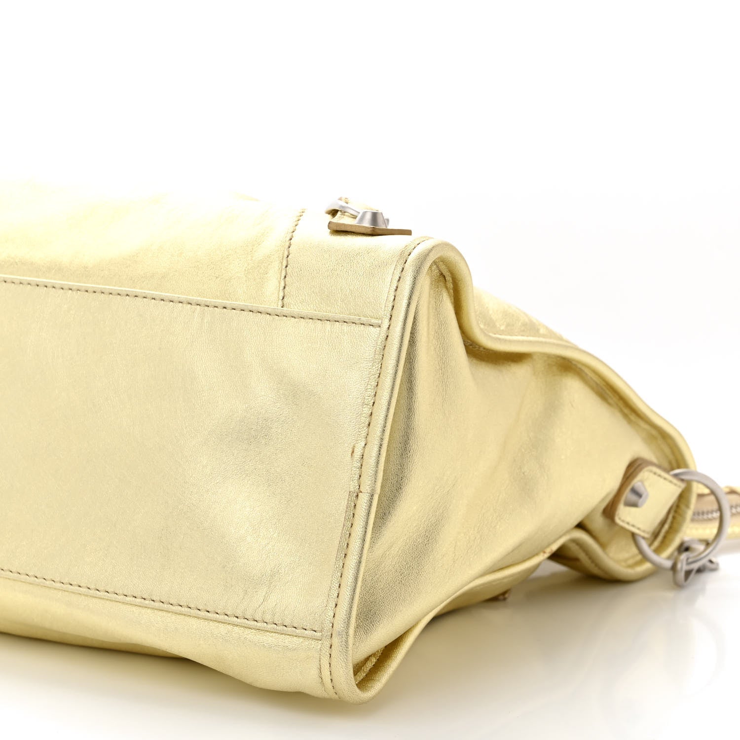 Balenciaga Laminated Agneau Classic Silver Hardware City Gold 10 of 11