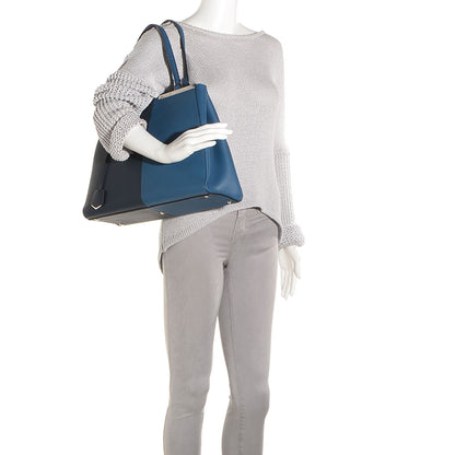Fendi Vitello Bi-Color Large 3Jours Tote Lavagna Cobalto 2 of 13