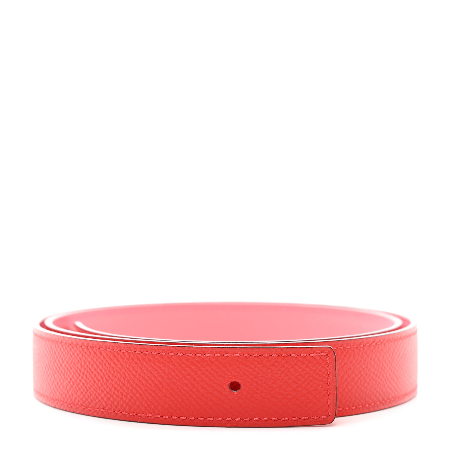 Hermes Swift Epsom 24mm Belt Strap 80 32 Rose Azalee Rouge De Coeur 1 of 6