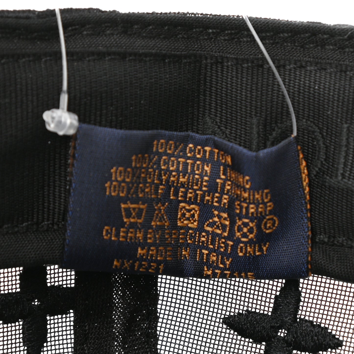 Monogram Mesh Cotton Cap L Black