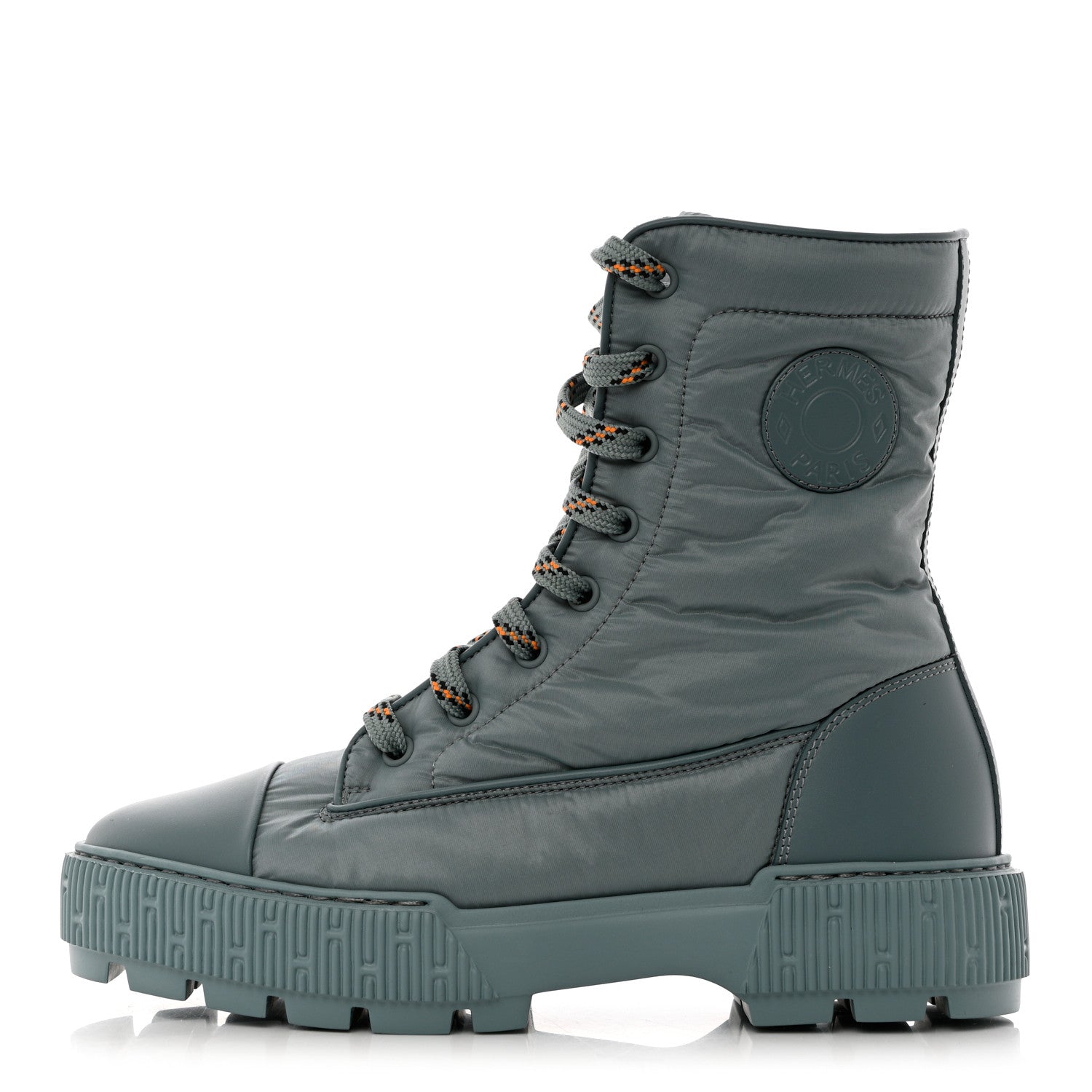 Hermes Calfskin Parachute Fresh Ankle Boots 37.5 Bleu Pinede 1 of 7