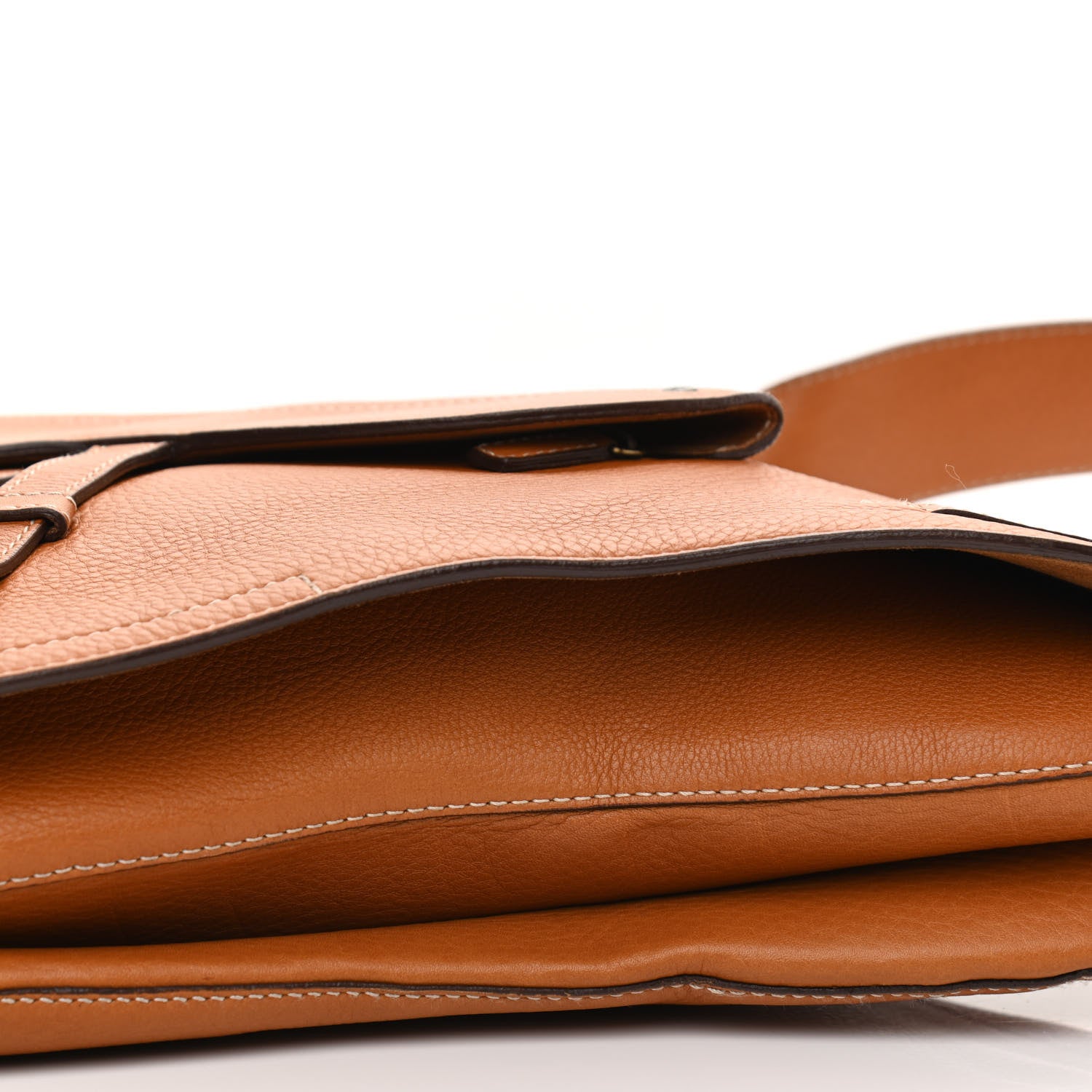 Christian Dior Calfskin Baudrier Saddle Bag Tan 10 of 12