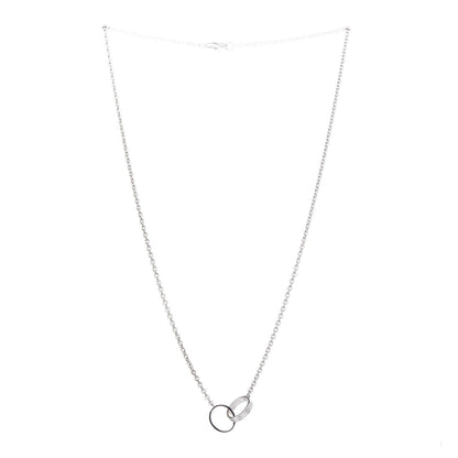 Cartier 18K White Gold Interlocking LOVE Necklace 3 of 6