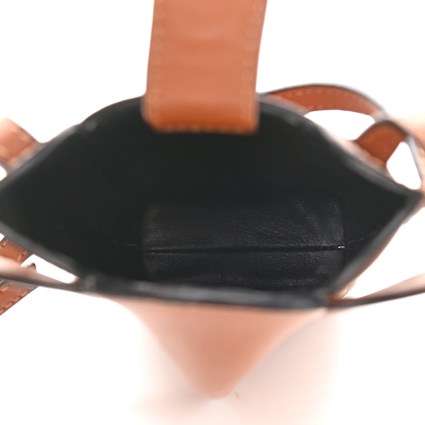 Calfskin Elephant Pouch Crossbody Bag Tan