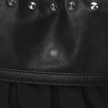 Fendi Lambskin Studded Large Chef Shoulder Bag Black 11 of 12