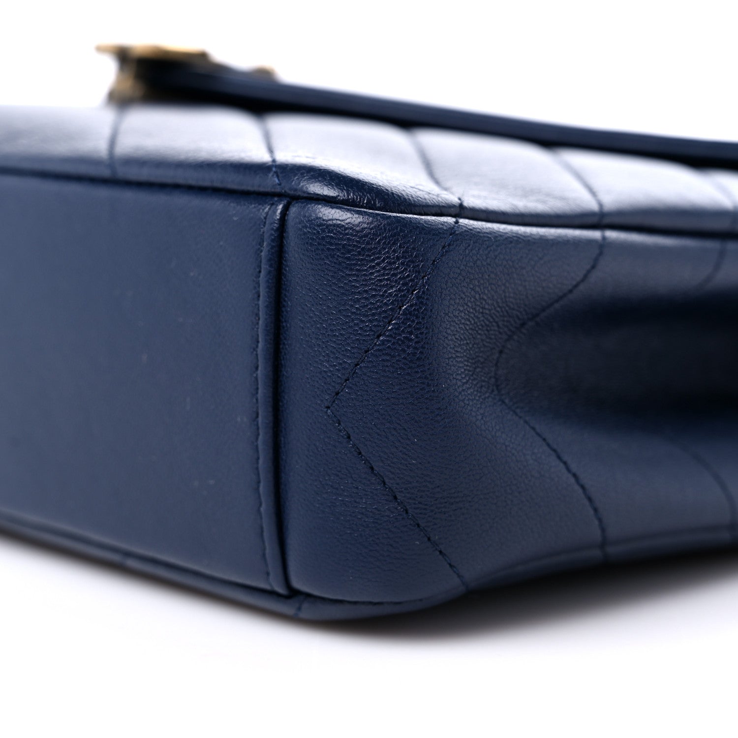 Chanel Lambskin Chevron Medium Coco Envelope Flap Navy 9 of 10