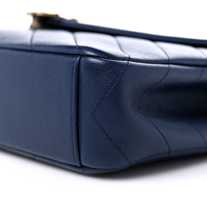 Chanel Lambskin Chevron Medium Coco Envelope Flap Navy 9 of 10
